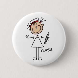 Nurse Stick Figure 2 Inch Round Button
