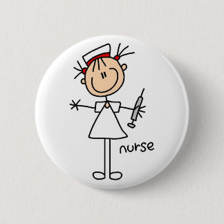 Nurse Stick Figure Button