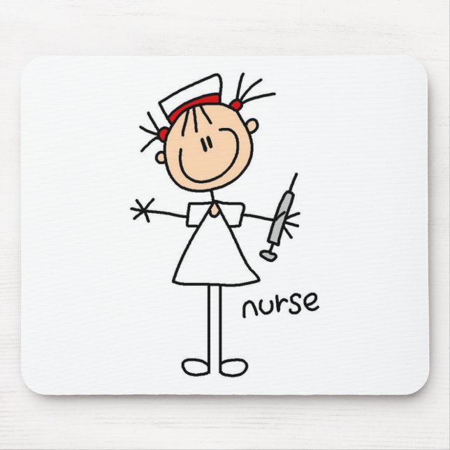 Nurse Stick Figure Mousepad (Front)
