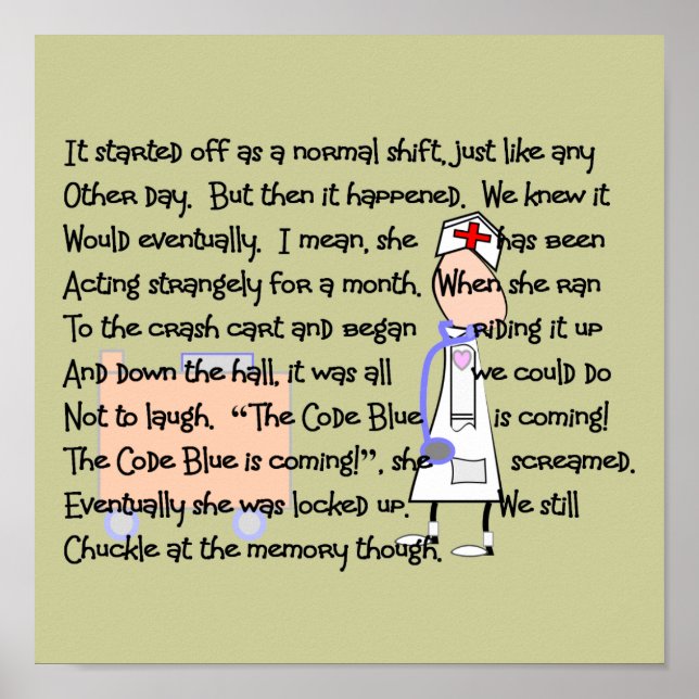 Nurse Story Art Poster "CODE BLUE IS COMING" (Front)