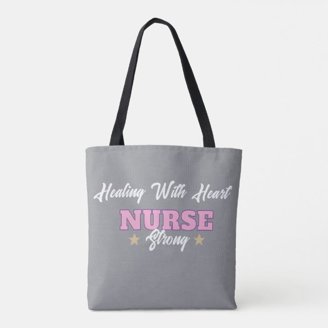 nurse strong tote bag (Back)