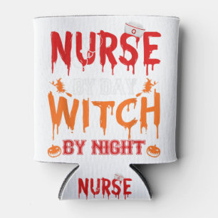 Nurse Sugar Skull Stethoscope Medical Halloween Co Can Cooler