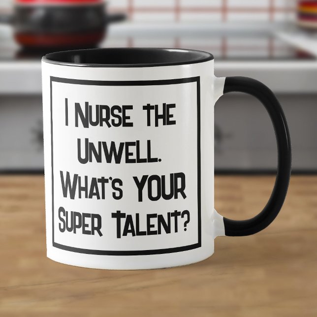  Nurse Super Talent. Two Tone Coffee Mug (Creator Uploaded)