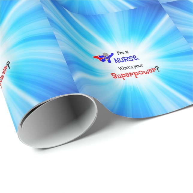 Nurse Superhero, Humour Wrapping Paper (Roll Corner)