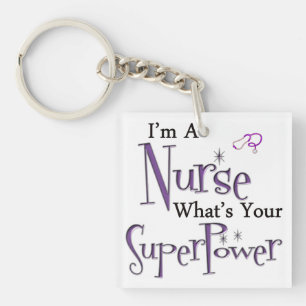 Nurse Superpower Keychain