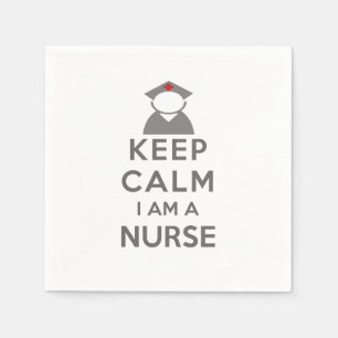 Nurse Symbol Keep Calm I am a Nurse Napkin