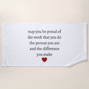 Nurse teacher mother appreciation  pround Thank   Beach Towel