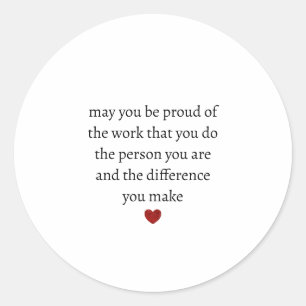 Nurse teacher mother appreciation  pround Thank   Classic Round Sticker