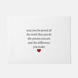Nurse teacher mother appreciation pround Thank Doormat