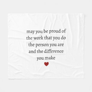 Nurse teacher mother appreciation pround Thank Fleece Blanket