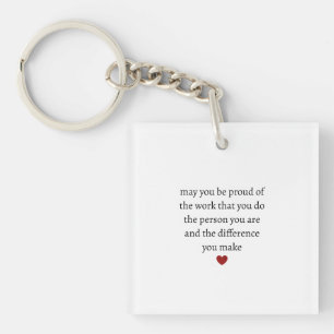 Nurse teacher mother appreciation pround Thank Keychain
