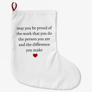 Nurse teacher mother appreciation  pround Thank   Large Christmas Stocking