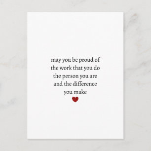 Nurse teacher mother appreciation pround Thank Postcard