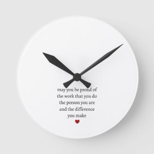 Nurse teacher mother appreciation  pround Thank   Round Clock