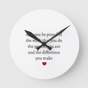 Nurse teacher mother appreciation  pround Thank   Round Clock
