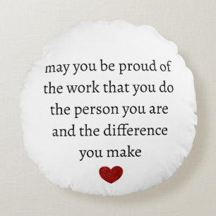 Nurse teacher mother appreciation  pround Thank   Round Pillow