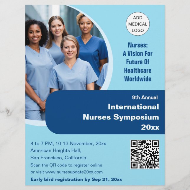 Nurse Technician Caregiver Medical Conference Flyer (Front)