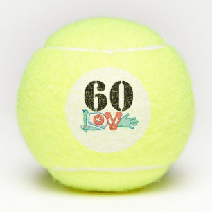 NURSE Tennis 60th Birthday and sixty number love Balls