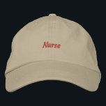 Nurse Text Custom Cap Professional Healthcare Hat<br><div class="desc">Celebrate your dedication and add a personal touch to your professional attire with our Personalized Nurse Text and Name Embroidered Cotton Hat. Designed for healthcare heroes, this hat combines comfort, style, and individuality.
Easily you can edit your hat.</div>