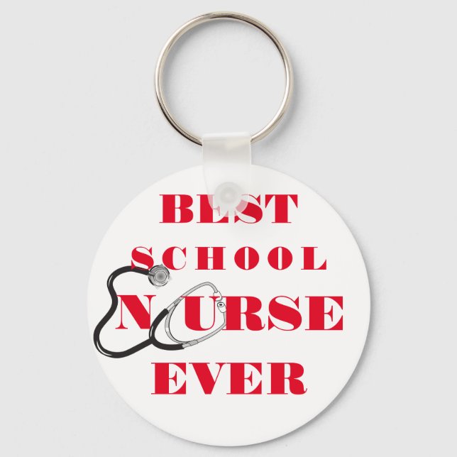 Nurse thank you appreciation gift typography keychain (Front)