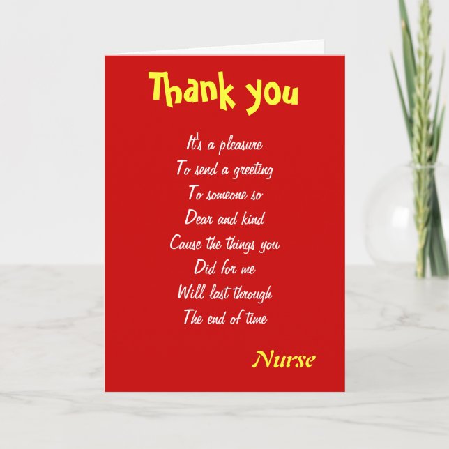 Nurse thank you cards (Front)