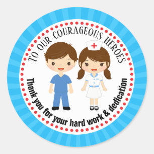 Nurse Thank You Gift / Favour Stickers