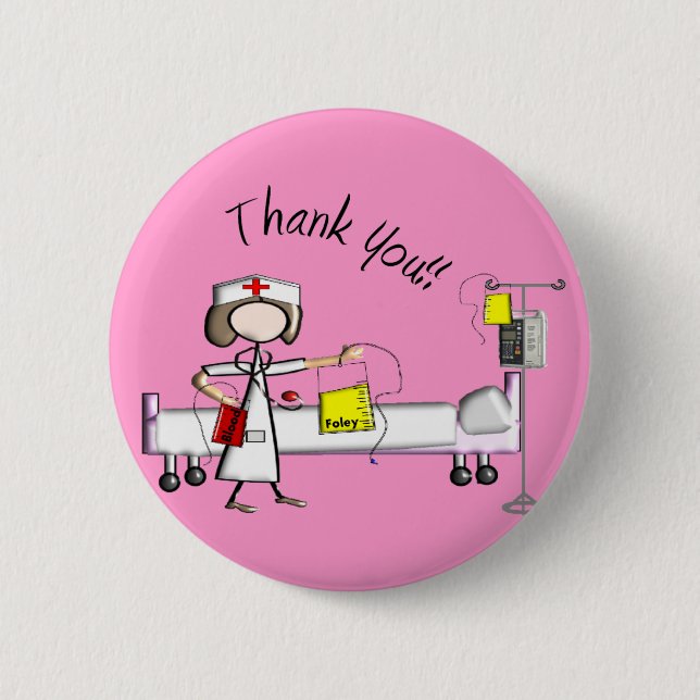 Nurse "Thank You" Gifts 2 Inch Round Button (Front)