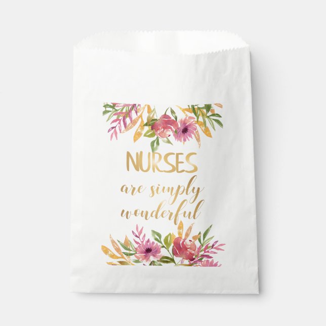 Nurse thank you Nursing appreciation Gift quote Favour Bag (Front)