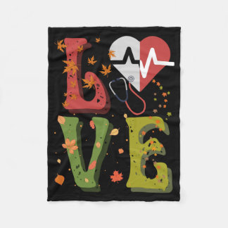 Nurse Thanksgiving Fleece Blanket