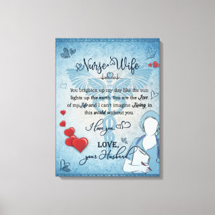 Nurse To My Wife Blanket Canvas Print