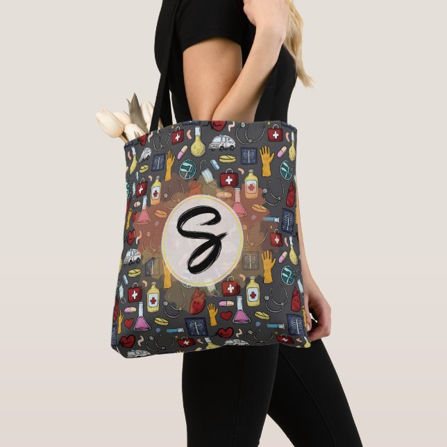 Nurse Tote Bag Gift for Nurses Work Bag  (Close Up)