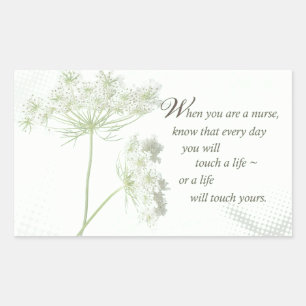 Nurse Touch a Life With Wild Flowers Sticker