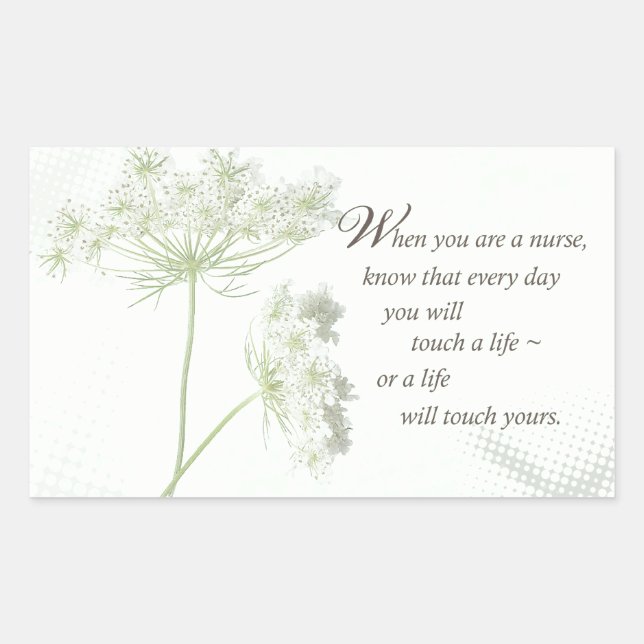 Nurse Touch a Life With Wild Flowers Sticker (Front)