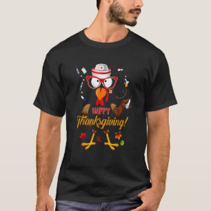 Nurse Turkey Happy Thanksgiving Day Turkey Nurse T-Shirt