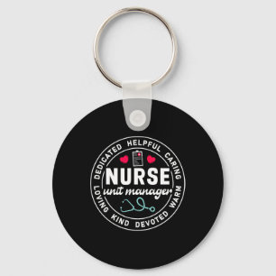 Nurse Unit Manager Appreciation Heart Stethoscope  Keychain