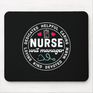 Nurse Unit Manager Appreciation Heart Stethoscope  Mouse Pad