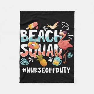 Nurse Vacation Beach Group Fleece Blanket