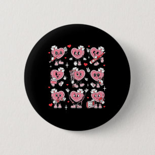 Nurse Valentine Candy Heart Er Icu Nicu Rn Nurses 2 Inch Round Button