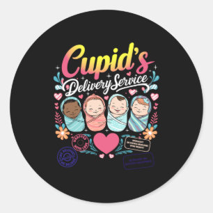 Nurse Valentine Cuds Delivery Service Labor And Classic Round Sticker