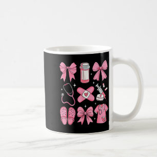 Nurse Valentines Day Coquette Bow Valentine Nurse  Coffee Mug