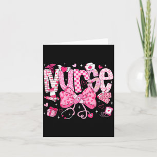 Nurse Valentines Day Heart Stethoscope ER ICU NICU Card