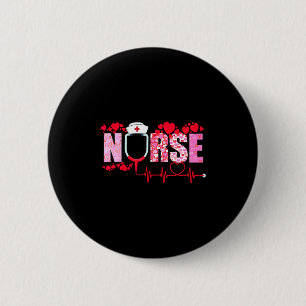 Nurse Valentines Day Valentine Er Icu Nicu Rn Nurs 2 Inch Round Button
