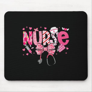 Nurse Valentines Day Valentine Scrub Top Women Scr Mouse Pad