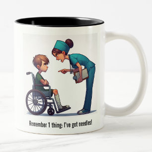 Nurse vs Spoiled Brat Showdown Two-Tone Coffee Mug