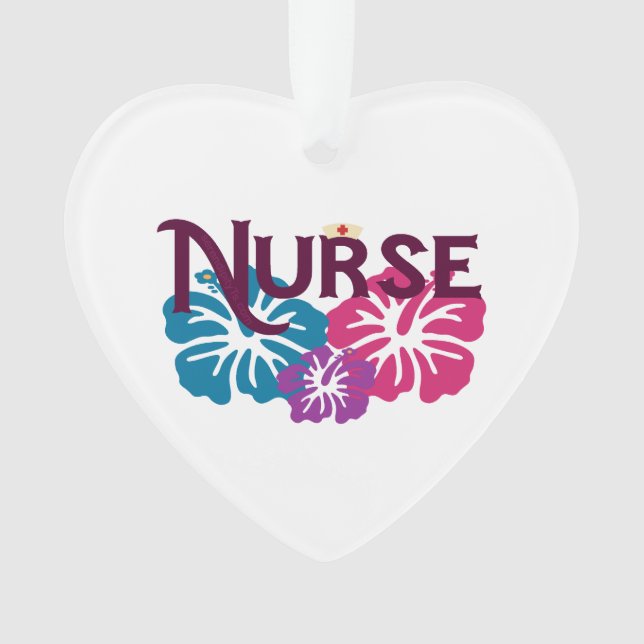 Nurse w-Hibiscus Ornament (Front)