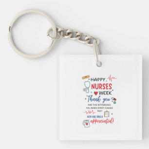 Nurse Week Sign Printable Appreciation Nurse Thank Keychain
