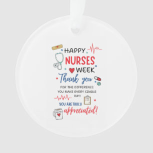 Nurse Week Sign Printable Appreciation Nurse Thank Ornament