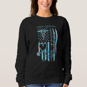 Nurse Week Us Flag Labor & Delivery Nurse Nurse Lo Sweatshirt