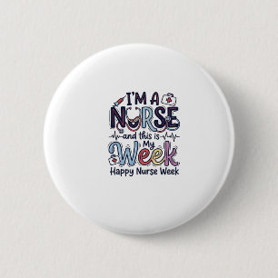 Nurse Week Vintage Typography Shirt Design_1 2 Inch Round Button