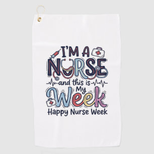 Nurse Week Vintage Typography Shirt Design_1 Golf Towel